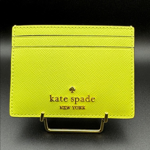 kate spade Accessories - Kate Spade Madison Saffiano Leather Card Holder in Lime Lush NWT